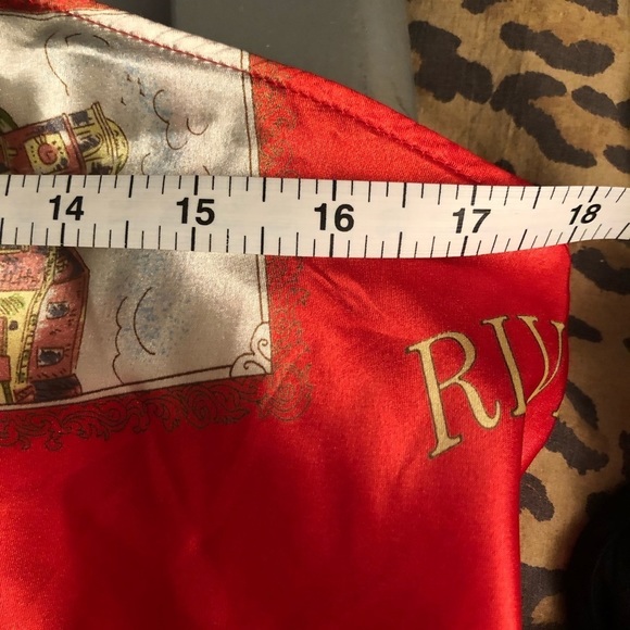 Old Navy size XL red Venice print silky halter red bias cut for give - Picture 8 of 10